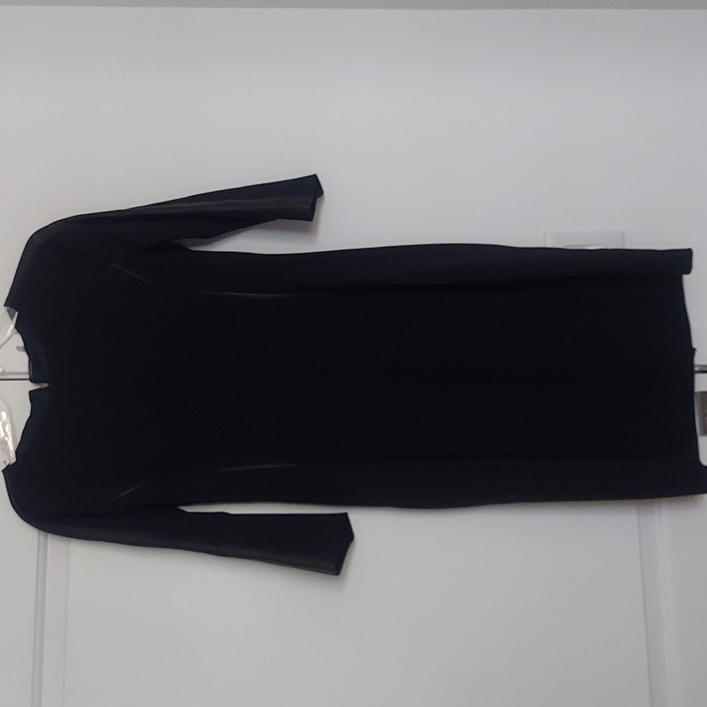 Elie Tahari Black Long Sleeve Midi Classic Dress Size 8